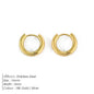 Gold-plated stainless steel large hoop earrings for women, stylish fashion jewelry accessory suitable for Valentine's Day gift.