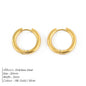 Gold-plated stainless steel large hoop earrings for women, stylish jewelry accessory perfect for Valentine's Day gift.