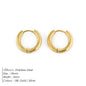 Gold-plated stainless steel large hoop earrings for women, stylish jewelry accessory suitable for Valentine's Day gifts.