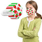 Set of 10 children's KN95 masks with fruit rainbow and strawberry prints, 5-layer protection, designed for outdoor daily use.