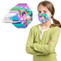 Set of 10 children's KN95 masks with fruit rainbow and strawberry prints, 5-layer protective masks for outdoor and daily use