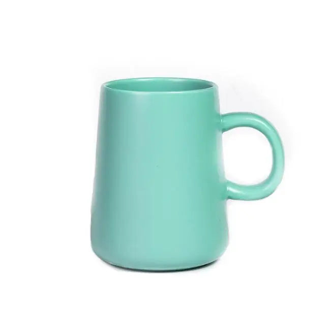Large yellow ceramic coffee mug with personalized design, ideal for tea, coffee, or milk, perfect for women gift.