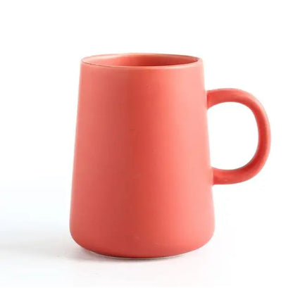 Large yellow ceramic coffee mug with personalized design, ideal for tea or coffee, featuring a comfortable handle and ample capacity.