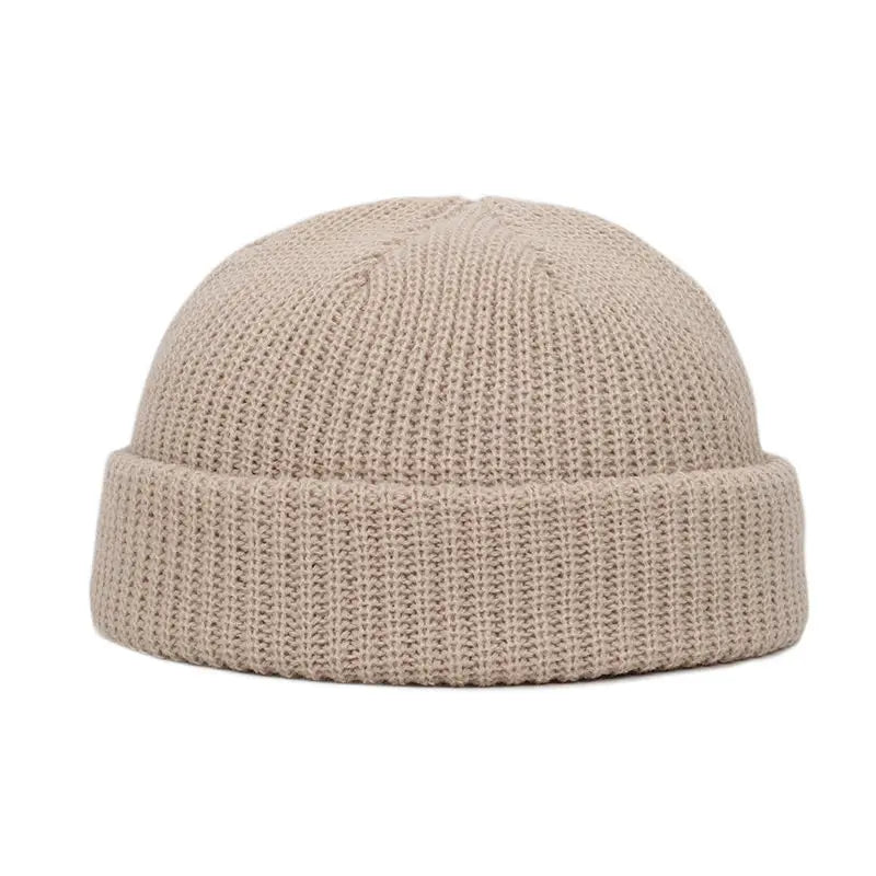 Yellow knit beanie cap for men and women, solid autumn winter skullies hat, warm wool fashion accessory by BackupMyFilesNow.com