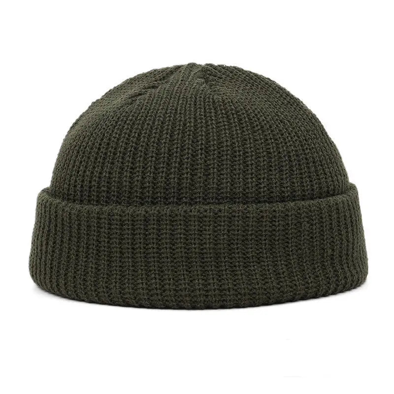 Yellow solid wool beanie cap from BackupMyFilesNow.com, warm, knitted skullie style for men and women, perfect for autumn and winter.