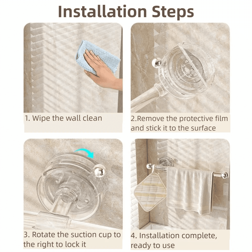 Yellow suction cup paper towel holder mounted on wall, reusable, waterproof, space-saving, no drilling required by BACKUPMYFILESNOW.COM®