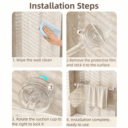 Yellow suction cup paper towel holder mounted on wall, reusable, waterproof, space-saving, no drilling required by BACKUPMYFILESNOW.COM®