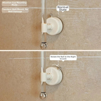 Yellow suction cup paper towel holder mounted on wall, waterproof, reusable, space-saving, no drilling, wall-mounted roll holder.