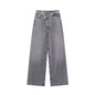 Women’s high-waist wide-leg jeans by BackupMyFilesNow.com, featuring a classic cross waist design and versatile fashion style.