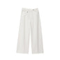 Women's high-waist wide-leg jeans by ETJ 2025, featuring a classic all-match style and cross waist design.