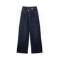High-waist wide-leg jeans for women, stylish all-match fashion, from ETJ 2025 collection, featuring classic design and cross waist.