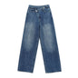 Women's high-waist wide-leg jeans with classic design, cross waist style, from ETJ 2025 collection, in a versatile fashion look.