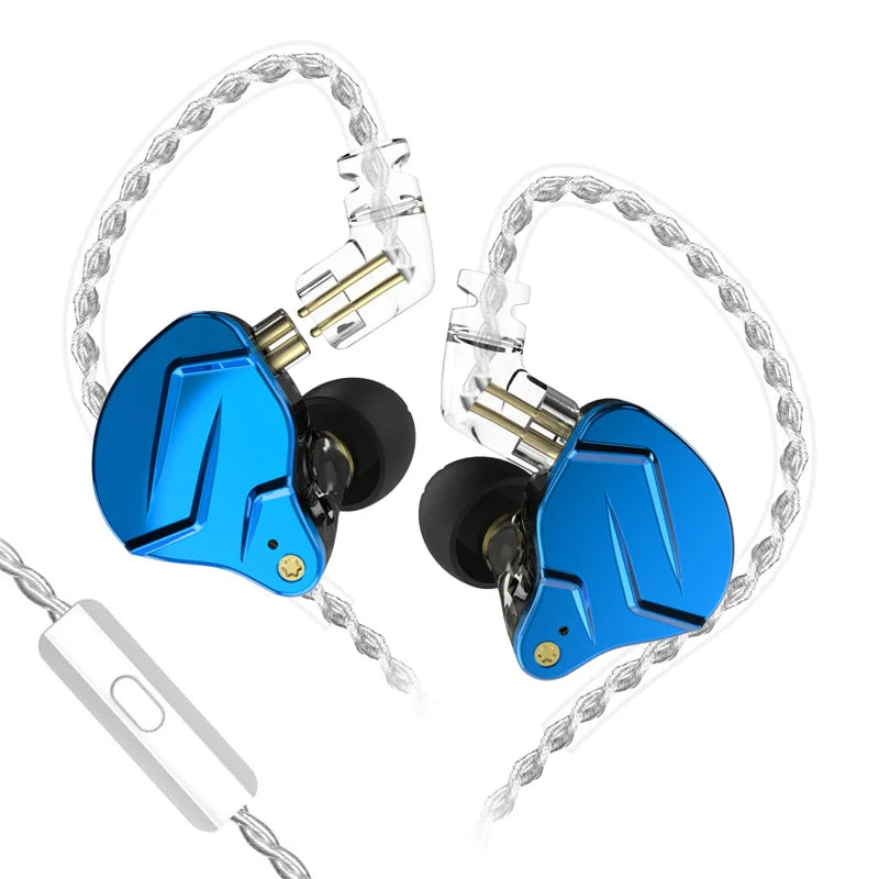 KZ ZSN Pro X in-ear earphones with metal housing, hybrid driver, bass earbuds, sport headset, low voice, for ZSX ZAX ASX EDX Z1