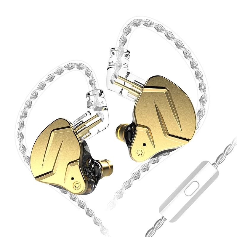 KZ ZSN Pro X in-ear earbuds with metal design, hybrid drivers, and bass for sport and high-fidelity audio.