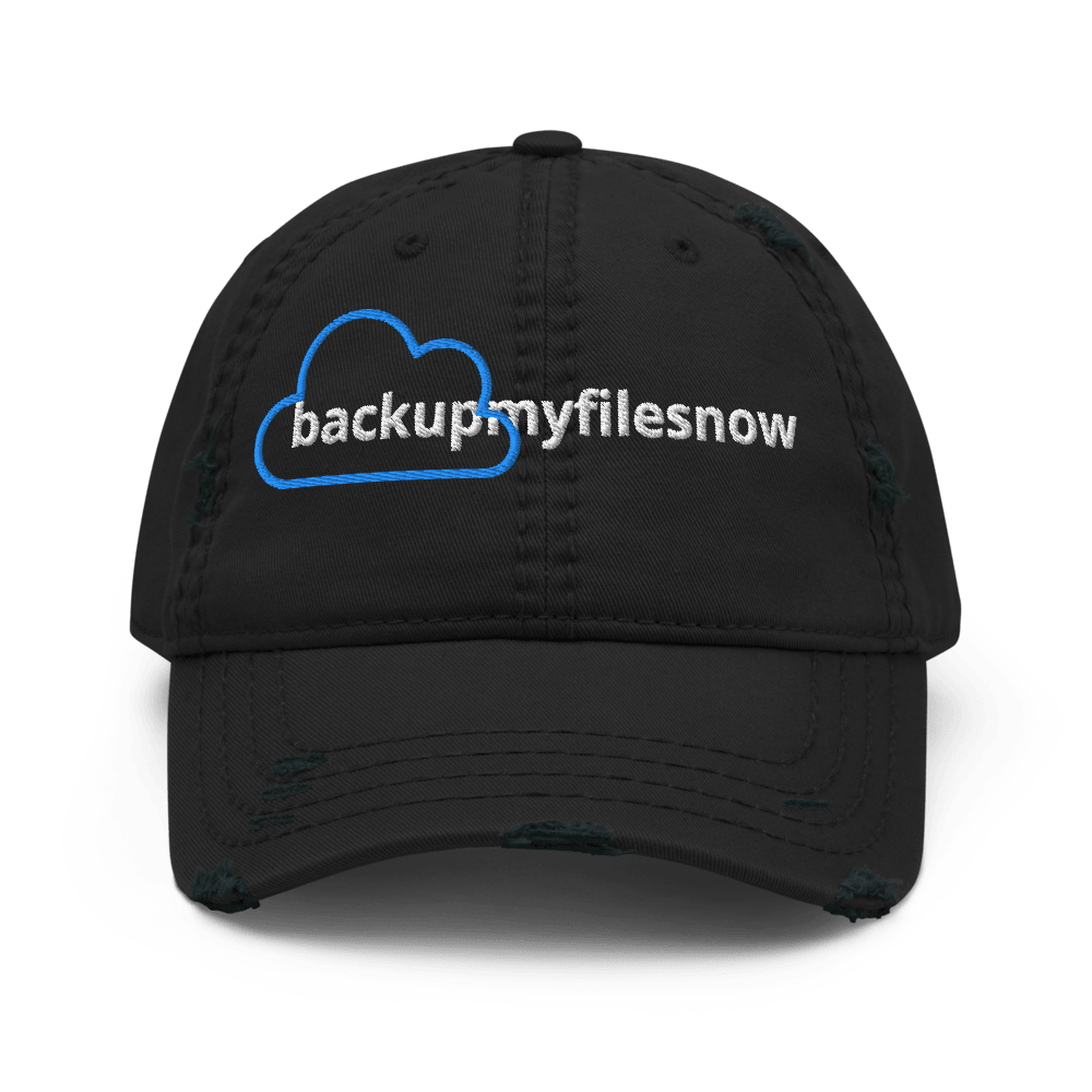 BACKUPMYFILESNOW Distressed Dad Hat | Otto Cap 104 - 1018 - BACKUPMYFILESNOW