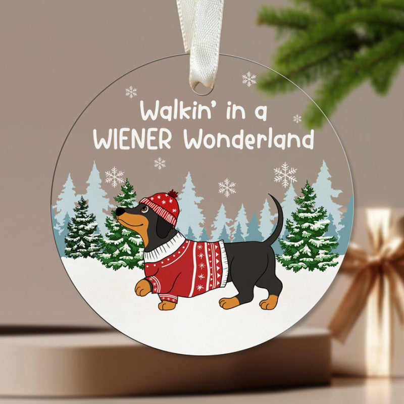 Christmas tree pendant decoration with festive ornament details by My Store