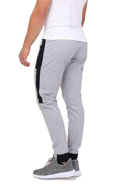 Men's Infinite Flex Tall Fit joggers by SCR Sportswear, black jogger sweatpants with adjustable waistband and tapered fit.