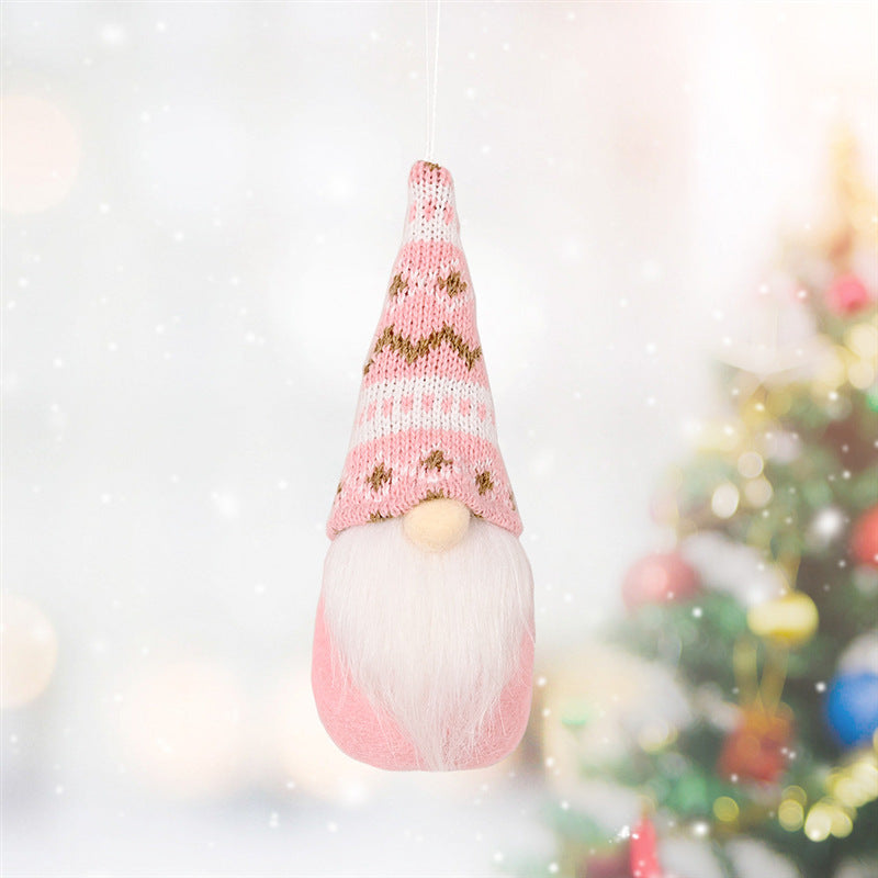 Christmas knitted small pendant decoration in festive holiday design