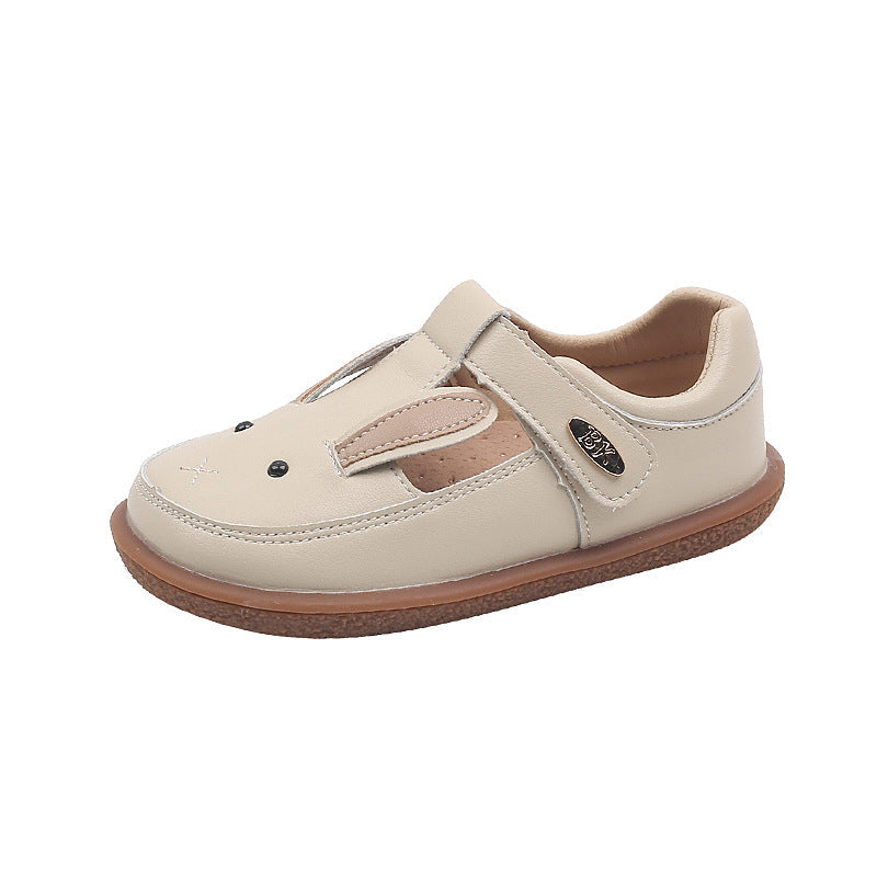 Children's small leather princess cartoon shoes with non-slip soft bottoms for girls