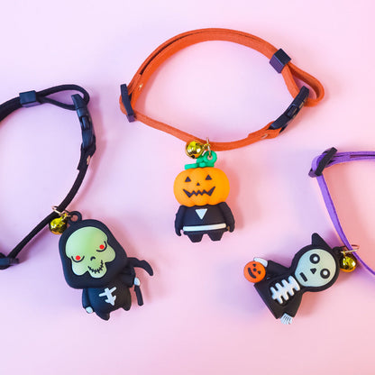 Halloween pet collar decoration in festive seasonal design