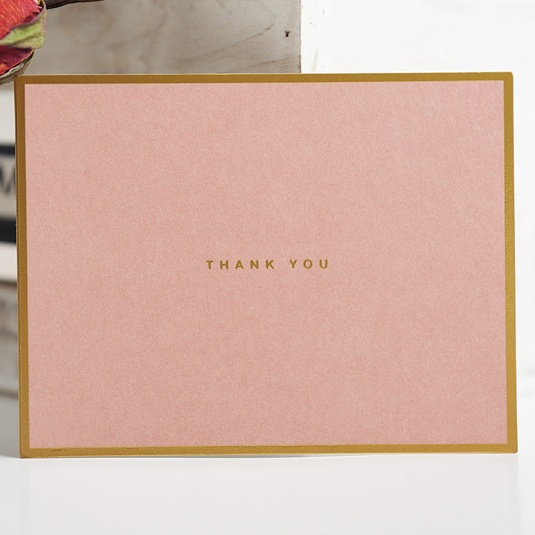 Quartet bronzing border business small card with a decorative metallic border