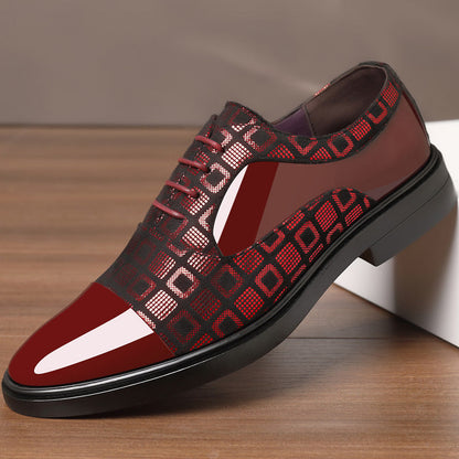 Men's casual British-style pointed-toe leather shoes in a Korean-style design