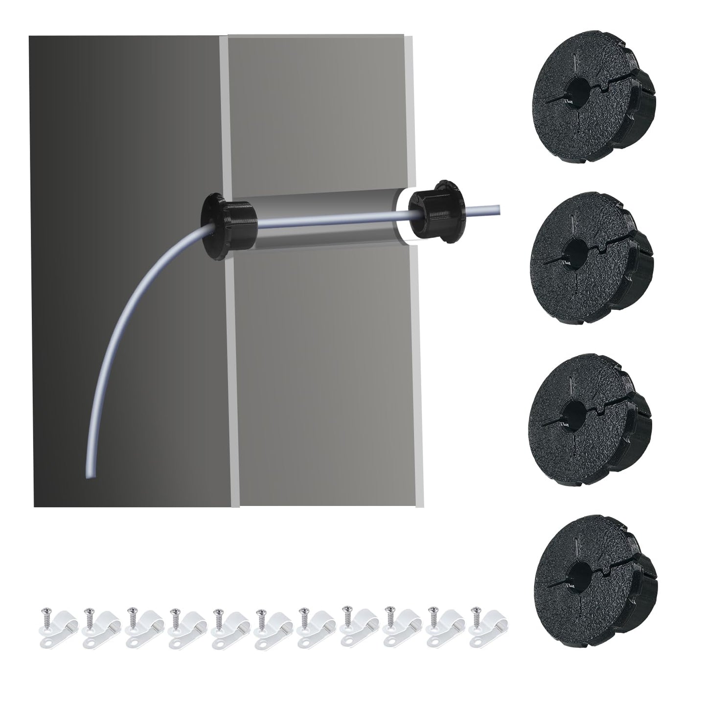 ARSUNOVO Compatible with Starlink Cable Grommet1/2 inch3/4 inch1 Inch Wall Grommet for Starlink CablesStarlink Cable Routing KitStar Link Accessories(1/2 inch4 Packs)