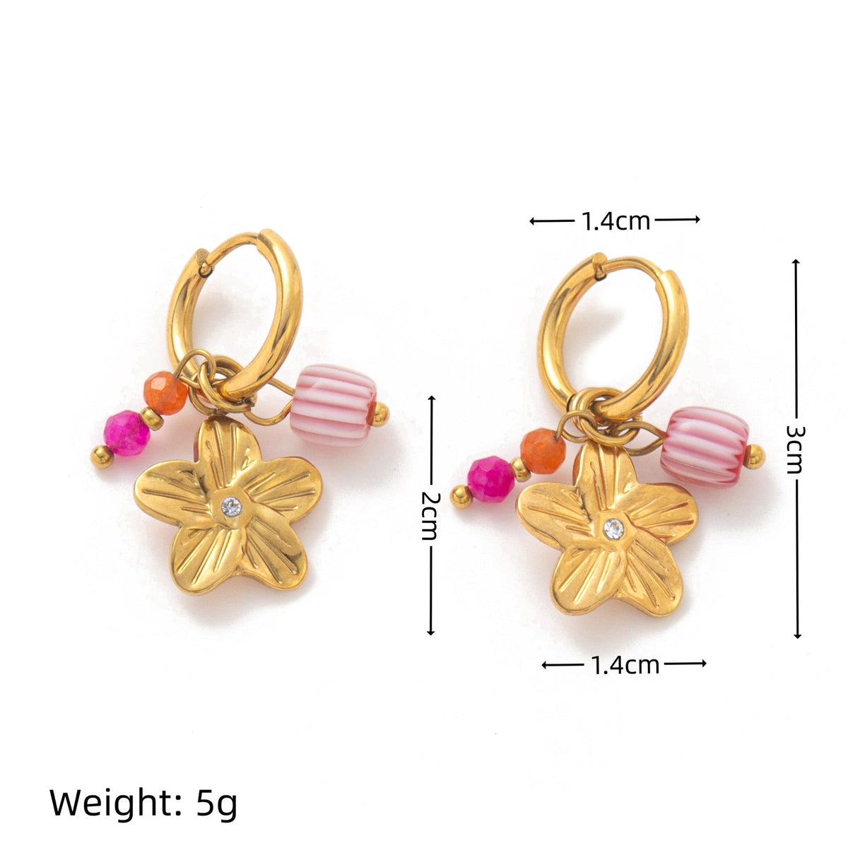 Floral ear-clip eco-friendly jewelry by My Store, featuring a delicate flower design
