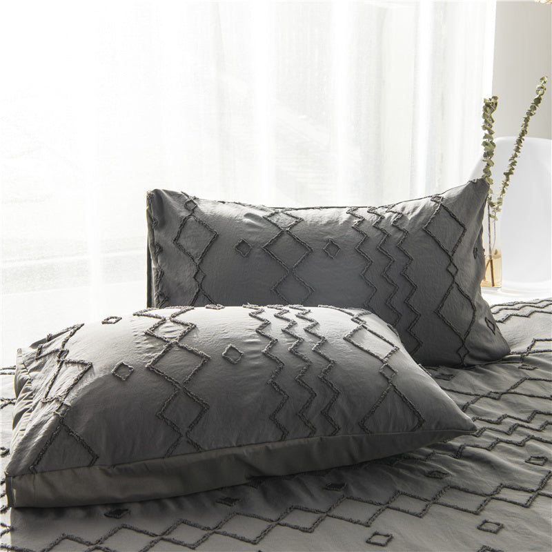 Bohemian craft quilt cover set with coordinated bedding, available in three or four pieces