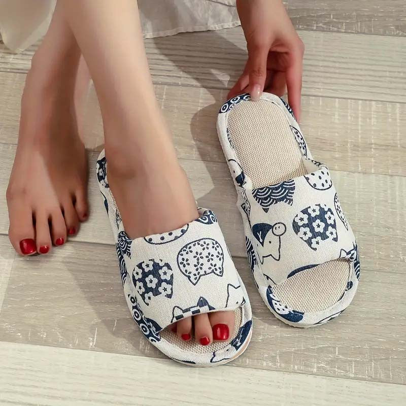 Women's non-slip house slippers by My Store, cozy indoor footwear with textured sole