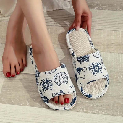 Women's non-slip house slippers by My Store, cozy indoor footwear with textured sole