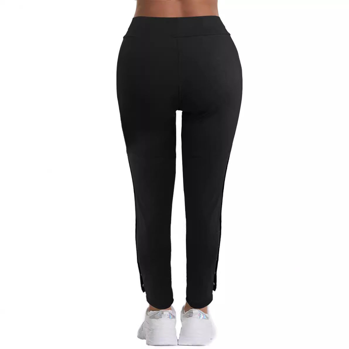 Women's high waist stretch cargo flared yoga pants with side buttons and pockets