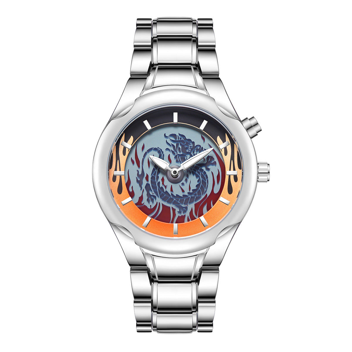 Personalized retro dragon-shaped dual-display men's watch with trendy premium design and water resistance
