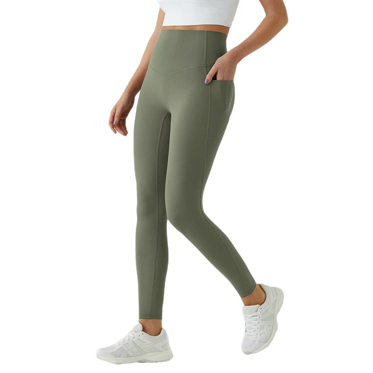 High waist hip lift yoga pants for women in a sleek, form-fitting design by My Store
