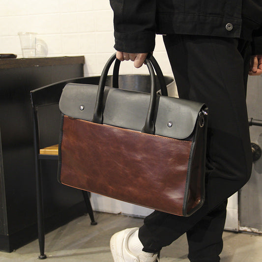 Fashionable business crossbody briefcase handbag in a sleek structured design