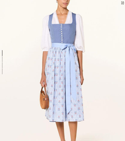 Lace-up bow long French-style workwear dress with elegant silhouette