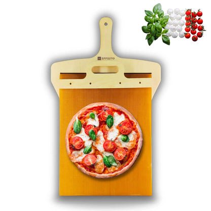 Sliding pizza shovel non-stick pizza cutting board for smooth transfer and storage in the kitchen