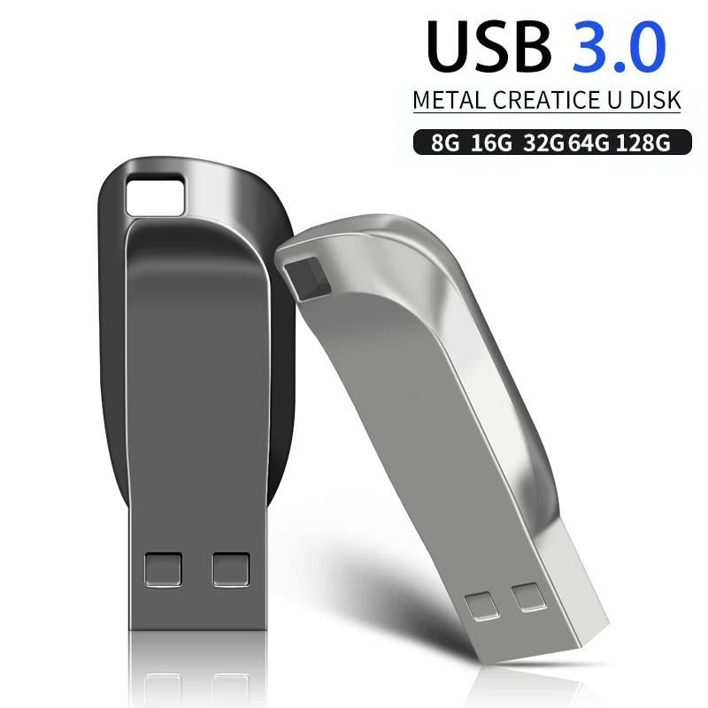 Silver Black Metal U Disk for Convenient File Storage