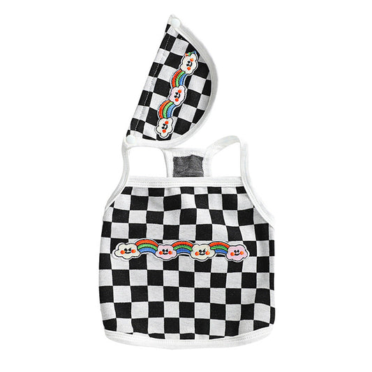 Bib chessboard fashion vest for dogs by My Store