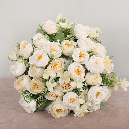 Wedding guide layout simulation with five prongs and ten rose accents, product design diagram