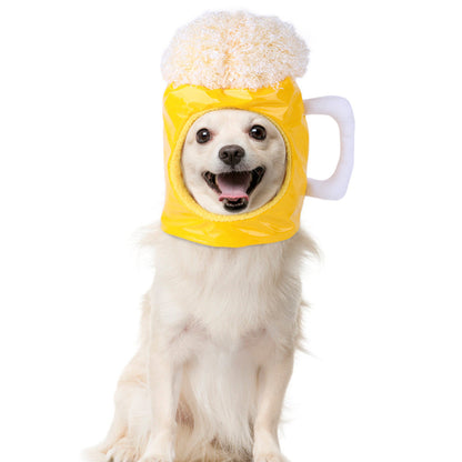 Funny pet dog cat costume warm hat photo prop headwear in playful design