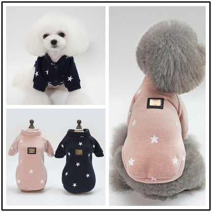 Pet autumn winter pullover clothing by My Store, warm knit design for dogs and cats