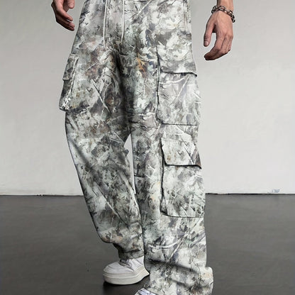 Men's loose fit work pants with drawstring waist in a practical, relaxed design