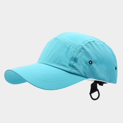 Quick-drying Korean-style plain dome peaked baseball cap in a simple design