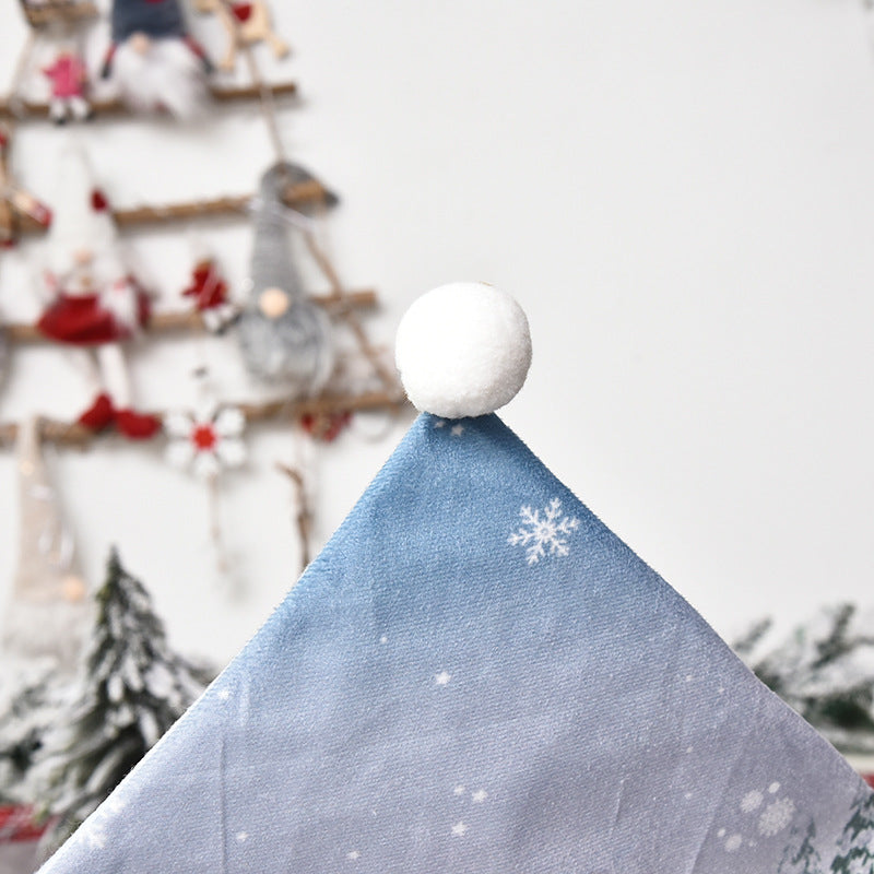 Christmas decorations cartoon chair covers with festive character designs on dining chairs
