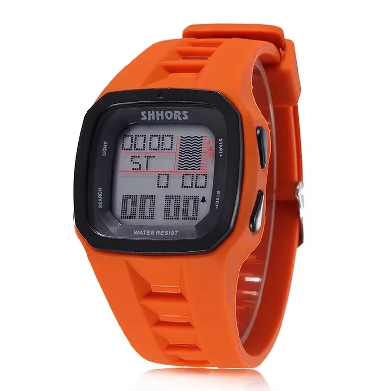 Multifunctional LED digital electronic watch with illuminated display and adjustable wrist strap