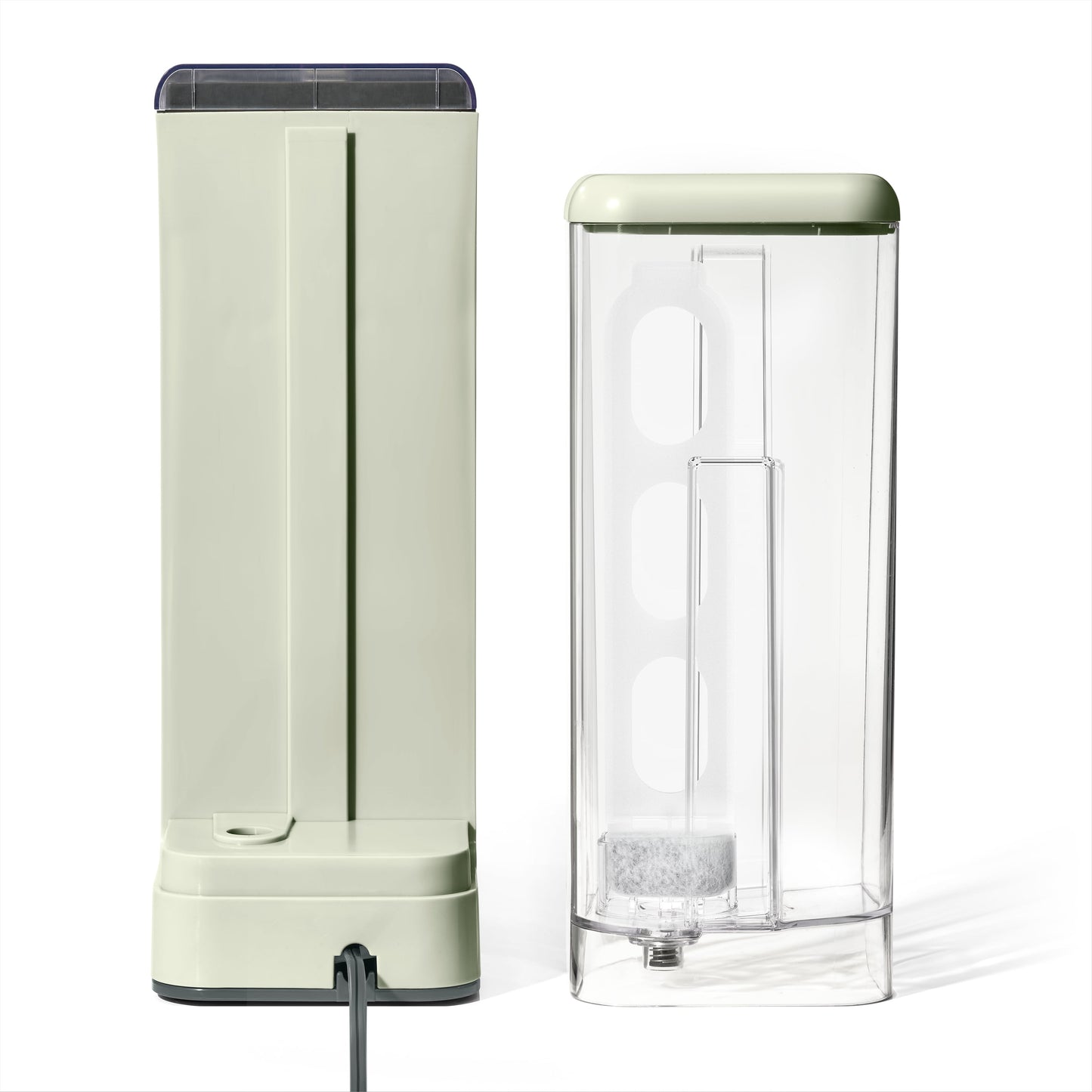 Beautiful Perfect Grind™ Sage Green single-serve coffee maker by Drew Barrymore, with programmable brewing and sleek design.