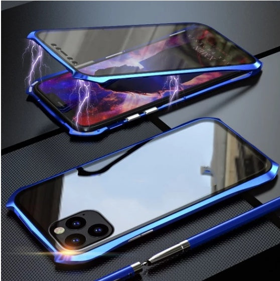 Glass magnetic king protective cover viewed from the front