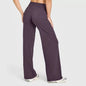 Light grey Bendybliss women's flared leggings featuring straight legs, wide-leg fit, breathable yoga and casual fitness pants.