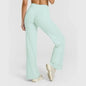 Light grey Bendybliss flared leggings for women, straight-leg, wide-leg yoga pants, breathable fitness and casual wear.